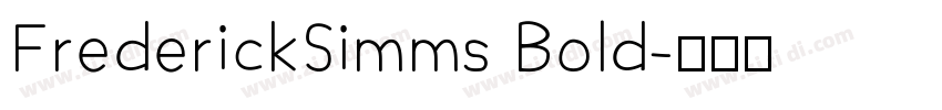 FrederickSimms Bold字体转换